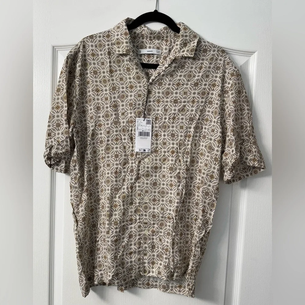 Mango MNG Patterned Fluid Regular Fit Shirt